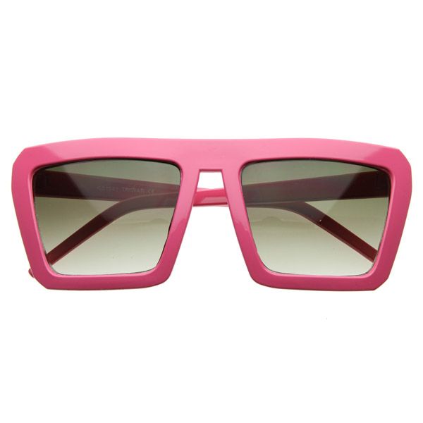   Clubbing Retro Bold Flat Top Retro 80s Square Sunglasses 2938  