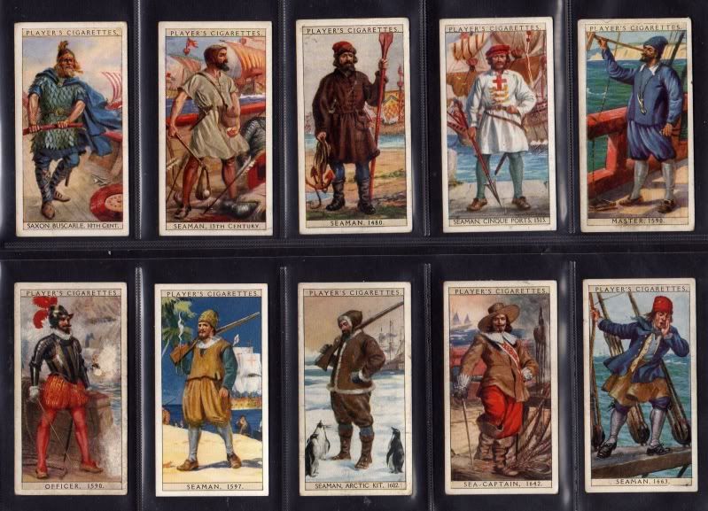 PLAYERS   HISTORY OF NAVAL DRESS   FULL SET CIGARETTE CARDS   1930 