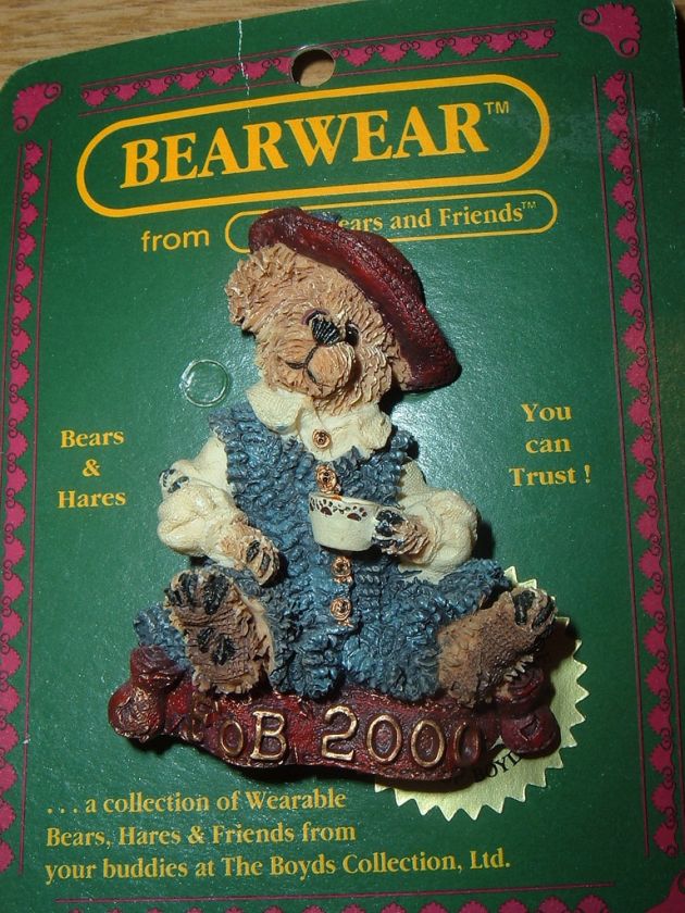 Boyds Bears Pin Caitlin Fine Cup of Tea 2000 11  