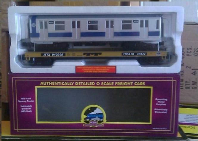 MTH R 42 D SUBWAY TRAIN CONEY ISLAND ON FLAT MTA LOGO  