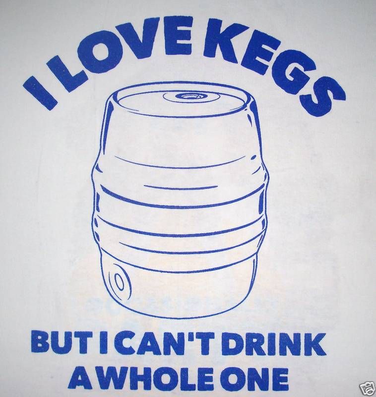 medium party keg funny college humor vintage t shirt  