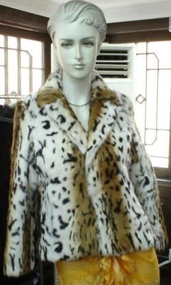 BRAND NEW SPOTTED GOAT FUR JACKET FOR WOMEN  