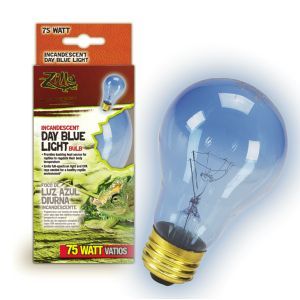 ZILLA REPTILE DAY LIGHT BLUE HEAT LAMP BULB   75 WATT 096316671423 