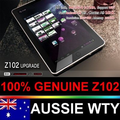 10.2 Google ANDROID 4.0 ZENITHINK Z102™ FLYTOUCH 5 Tablet GPS 8GB 