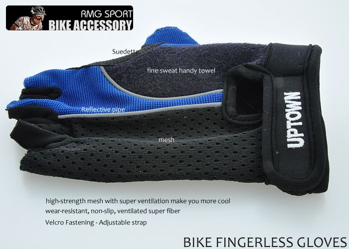 RMG]UPTOWN Bike Finger Gloves/MTB/MBX/GYM/BLACK M  