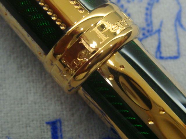 Michel Perchin Faberge Green and Gold Fountain Pen  