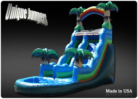 Inflatable 20 Foot Water Slide with attached pool  
