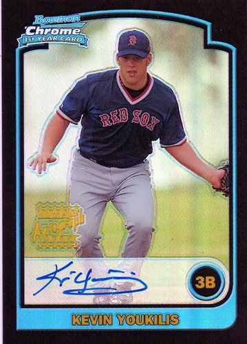 2003 Bowman Chrome Refractor KEVIN YOUKILIS Auto #336  