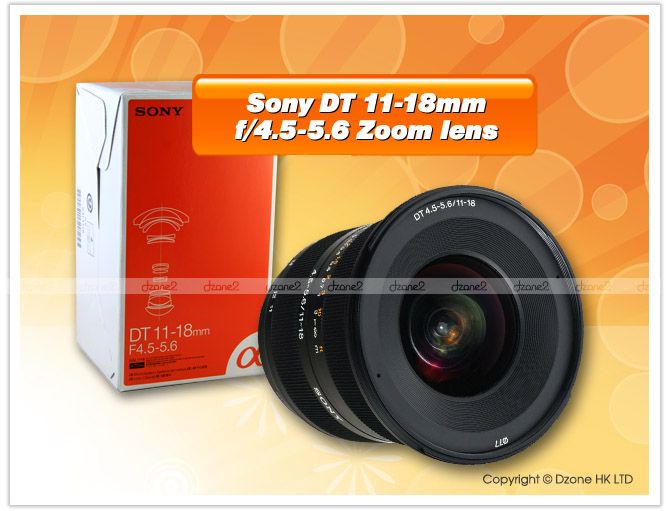 Sony DT 11 18mm f/4.5 5.6 Zoom Lens SAL1118 for Alpha DSLR A55 A35 