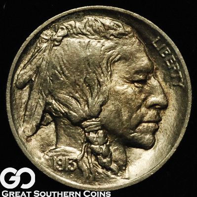 1913 Buffalo Nickel TYPE 1 SOLID GEM BU+++  