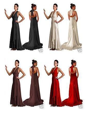 New Stunning evening long dress Satin 06006 US sz 4 18  