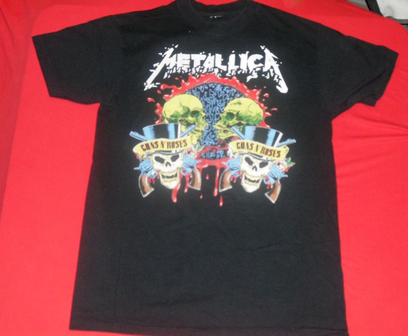 Vtg METALLICA GUNS N ROSES 1992 concert tour T Shirt M  