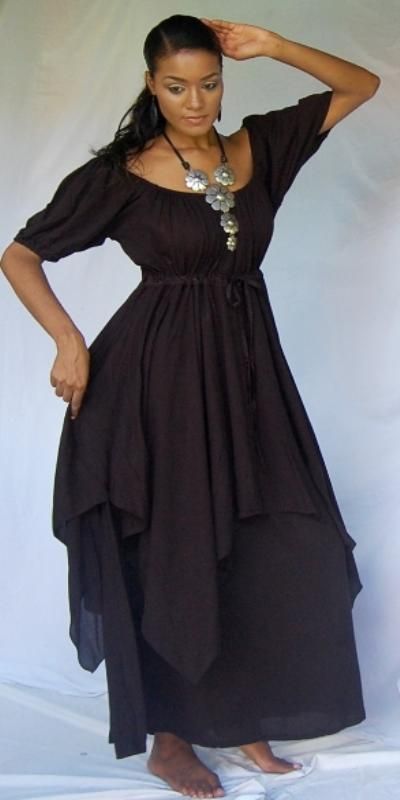 U258A~NEW YEARS SPECIAL~MADE 2 ORDER~BLACK/DRESS PEASANT ONE SIZE M L 