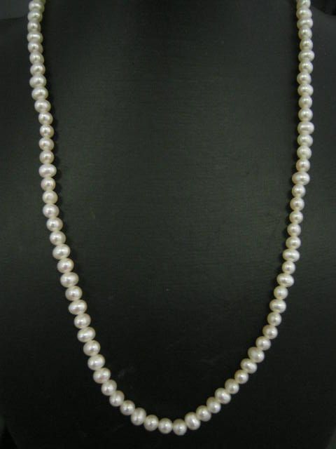 DESIGNER Pearl Strand 14KT Yellow Gold Clasp Necklace  