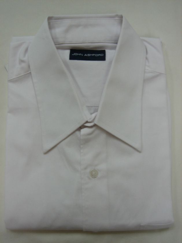 NWT JOHN ASHFORD WHITE DRESS SHIRT 15/15.5/16.5 32/33  