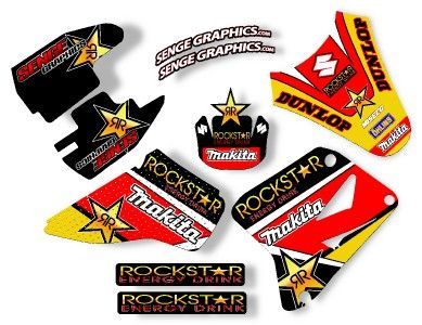 Makita Rockstar graphics kit RM 85 Suzuki 2001   2010  