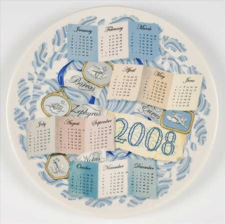 Wedgwood CALENDAR PLATE Air 2008 6971116  