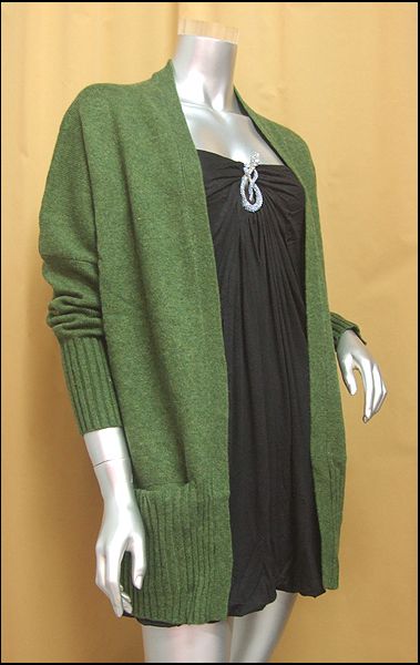 Crew 2011 Fall YOGA CARDIGAN $148 Green Size Small, XLarge  