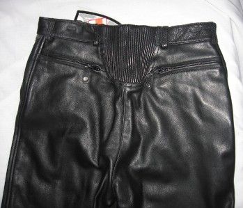 Black Cowhide Premium Leather Pants New Size 6 With Tag  