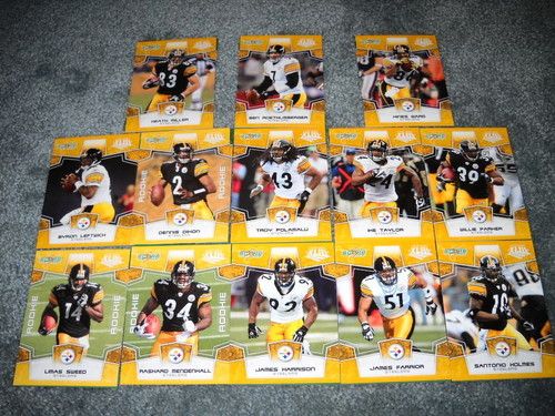   Pittsburgh Steelers GOLD Super Bowl XLIII Team Set w/ Troy Polamalu