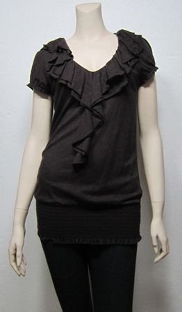 INC International Concepts Ruffle Collar Top S XL  