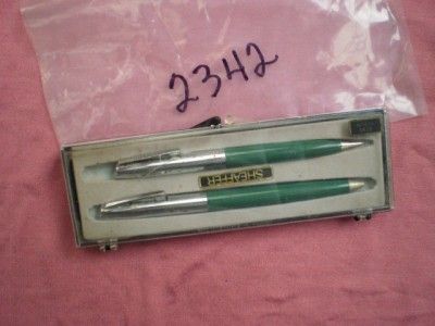 SHEAFFERS PEN AND PENCIL SET IN PLASTIC CASE2342  