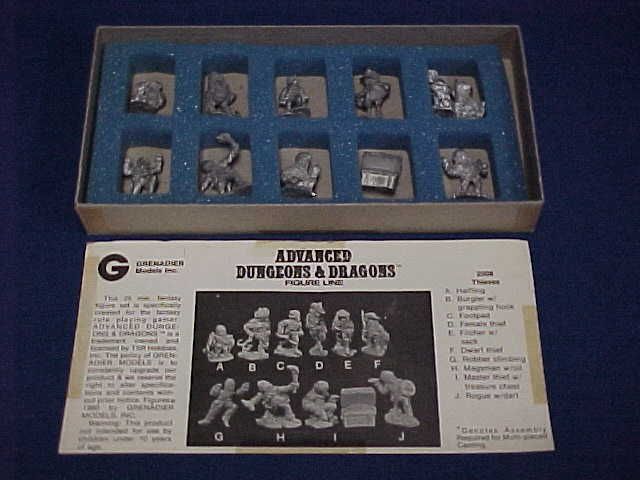 1980 AD&D TSR GRENADIER 25MM METAL MINIATURE THIEVES #2008 ROLE PLAY 