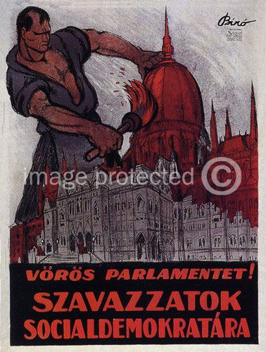 Voros Parlamentet Hungarian WW1 Propaganda Poster  