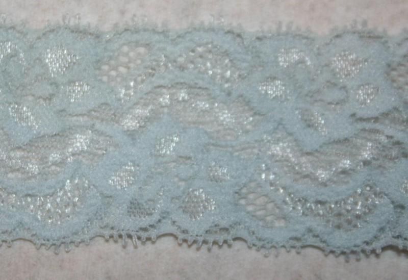 yds Pale Pastel BABY BLUE Stretch Lace Headband 1.75  