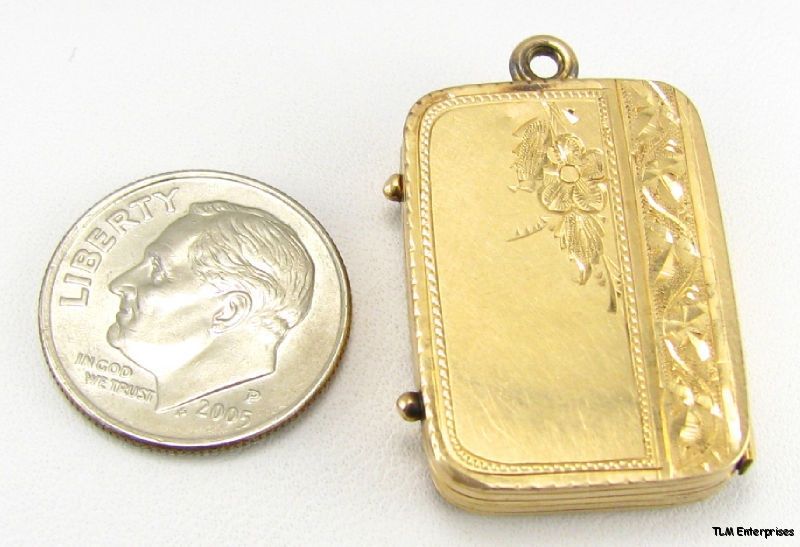 AOUW Ancient Order United Workers 14K Gold Locket FOB  