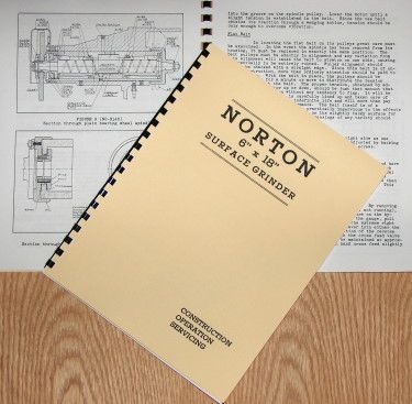 NORTON 6x18 Older Surface Grinder Parts Manual  