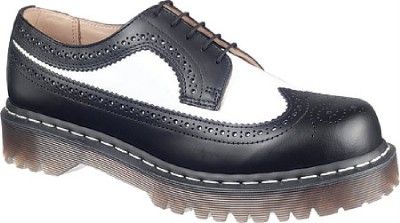 MENS DOC DR MARTENS CASUAL SHOES 3989 BLACK/WHT UK SZ 6 12 7,8,9,10,11 