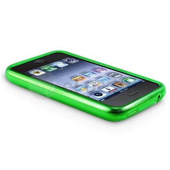 GREEN GEL HARD SKIN CASE COVER for IPHONE 3GS 3G S+LCD  