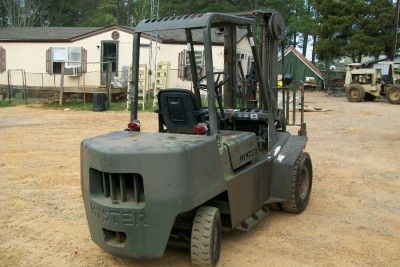 Hyster H60XL 6,000 lb. Diesel Forklift Good Used Condition Isuzu 