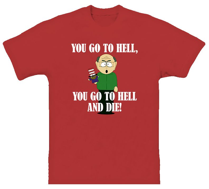 Southpark Mr Hat funny t shirt UP TO 2XL  