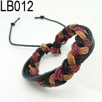 New Charm Braided Genuine Leather Bracelets Wristband Bangle 