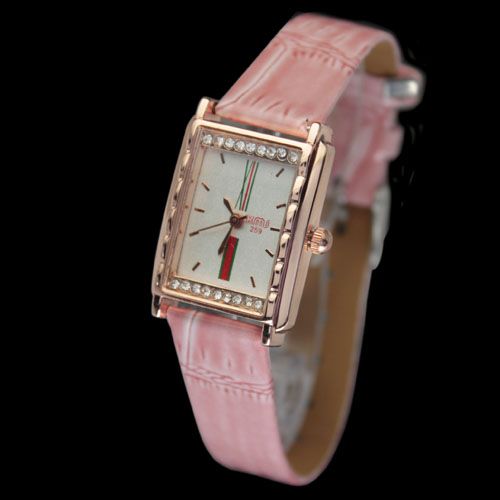 3pcs Cute Beautiful Girls Ladies Leatheroid Strap Wrist Watch  