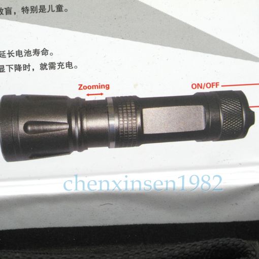 Adjustable Focus Zoomable 600LM CREE Q5 LED Flashlight Torch Lamp 