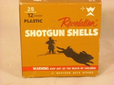   REVELATION SHOT GUN SHELL12 GAUGE 8 SHOT EMPTY AMMO SHELL BOX  