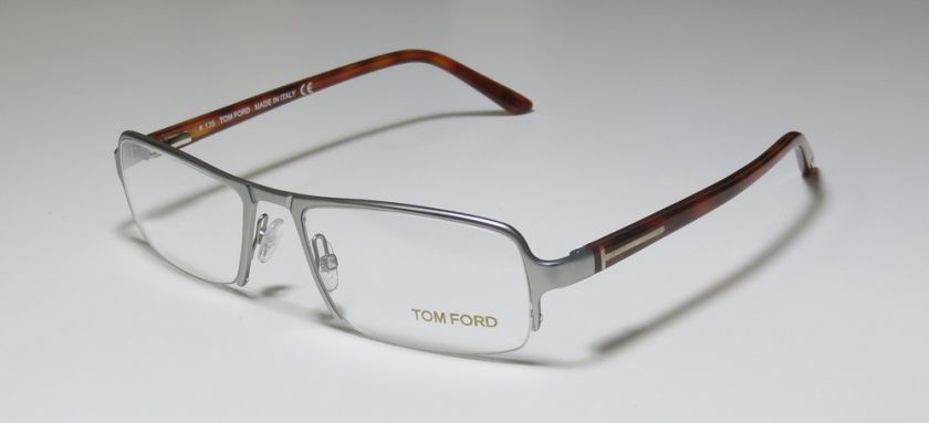 NEW TOM FORD TF 5110 53 17 135 DESIGNER SILVER/HAVANA EYEGLASSES 