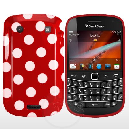 London Magic Store   Red Polka Dots Gel Case For Blackberry Bold 9900 