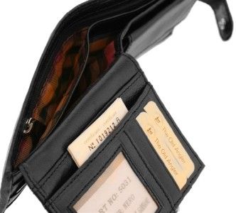 Made in Italy men leather wallet 5031 Black mens  