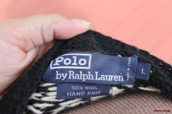 POLO Ralph Lauren Wool Nordic Handknit MOOSE Sweater L Mens Holiday 