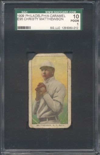 1909 E95 Philadelphia Caramel Christy Mathewson SGC 10  