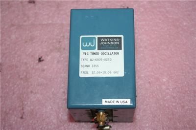 WATKINS JOHNSON YIG TUNED OSCILLATOR WJ 6805 025D  