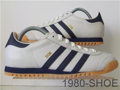 RARE Adidas Rom White Blue Bern Jeans Berlin 10 44 2/3  