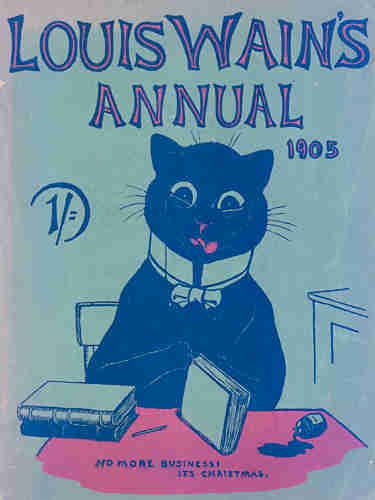 LOUIS WAIN London. COCKNEY CATS. Old Print. 1905  