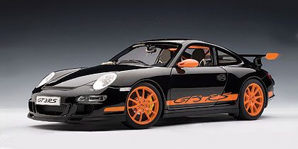 PORSCHE 977 GT3 RS   BLACK WITH ORANGE STRIPES