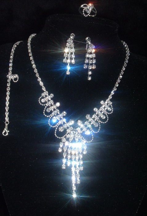 Costume necklace sets Czech rhinestone wholesale 12set  