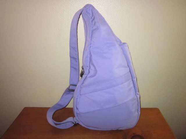 AmeriBag Healthy Back Bag lavender Microfiber shoulder bag sling purse 